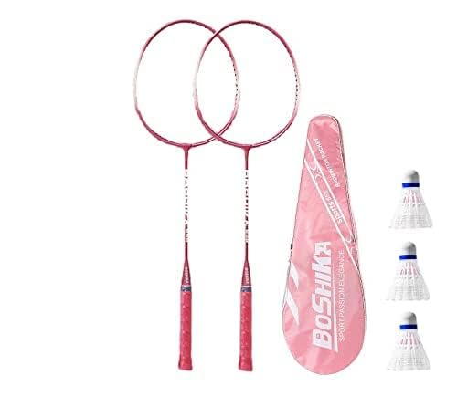 Amazon | プレミアムバドミントンラケットセット カーボンファイバー